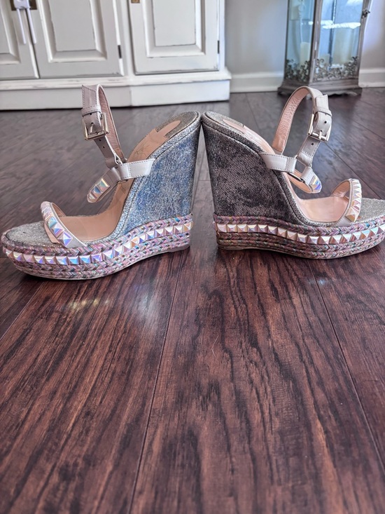 Christian Louboutin Iridescent Studded Platform Sandals main image 7